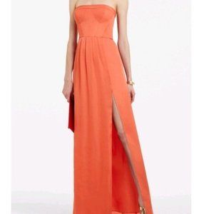 BCBGMAXAZRIA Strapless Coral Gown